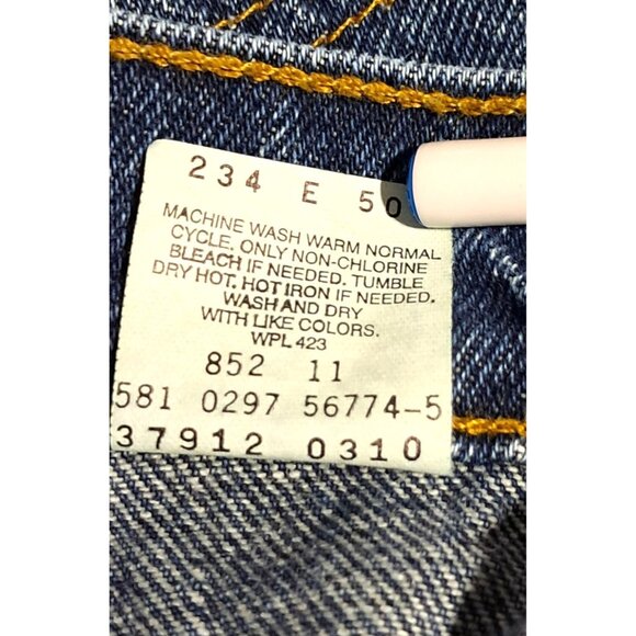 Vintage 90s Levis 912 Orane Tab High Waist Denim Shorts Size 9 Made in USA Perfe - Picture 9 of 9